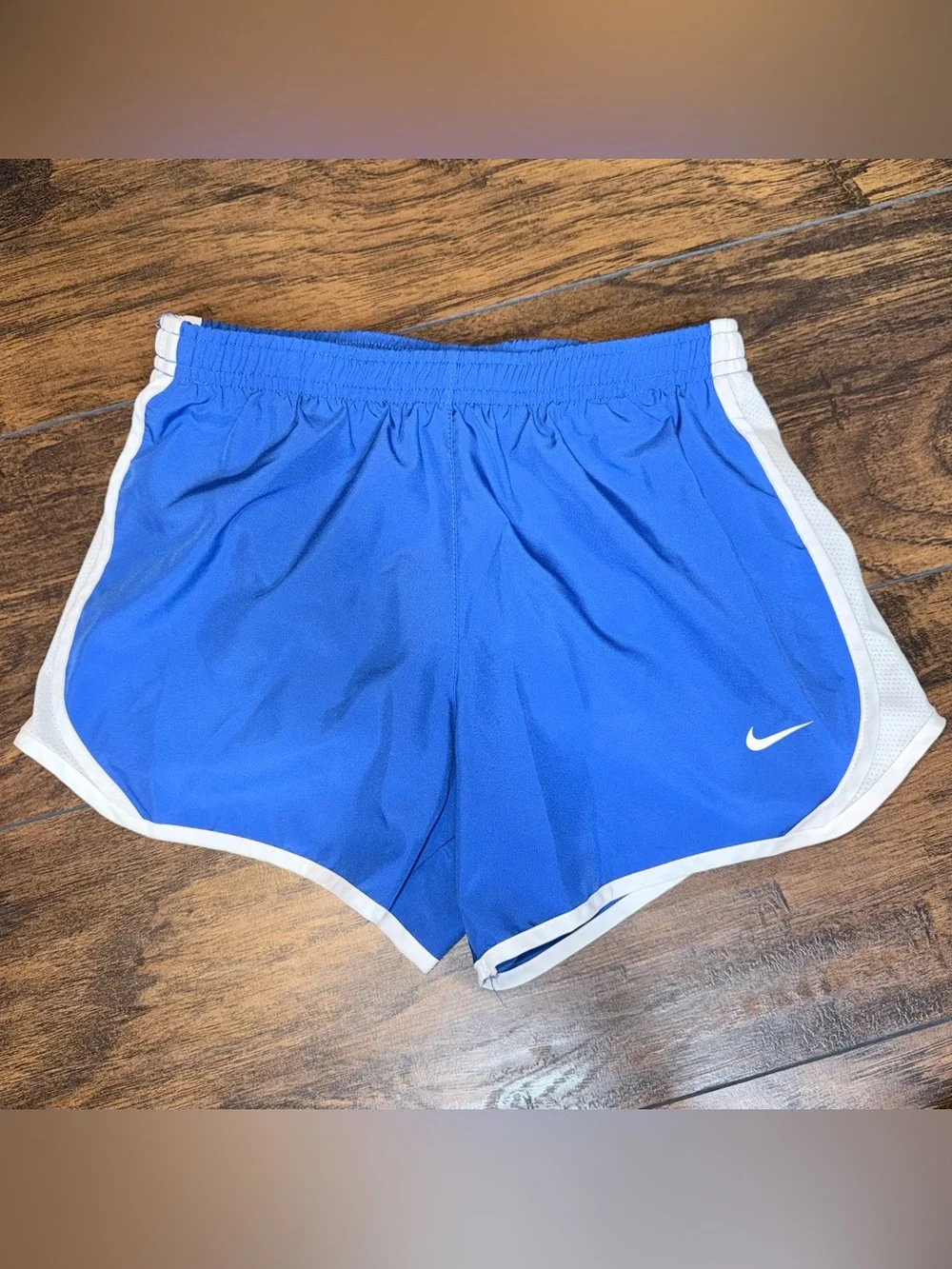 Nike Royal Blue Girls' Running Shorts with White Trim